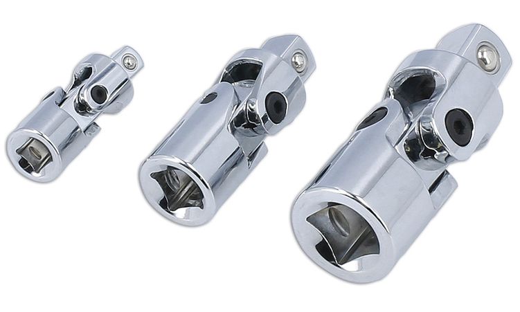 Laser Tools LAS-8299 crowa csuklós adapter készlet, beépített belső rugós, 1/4" | 3/8" | 1/2", 3 részes termék fő termékképe