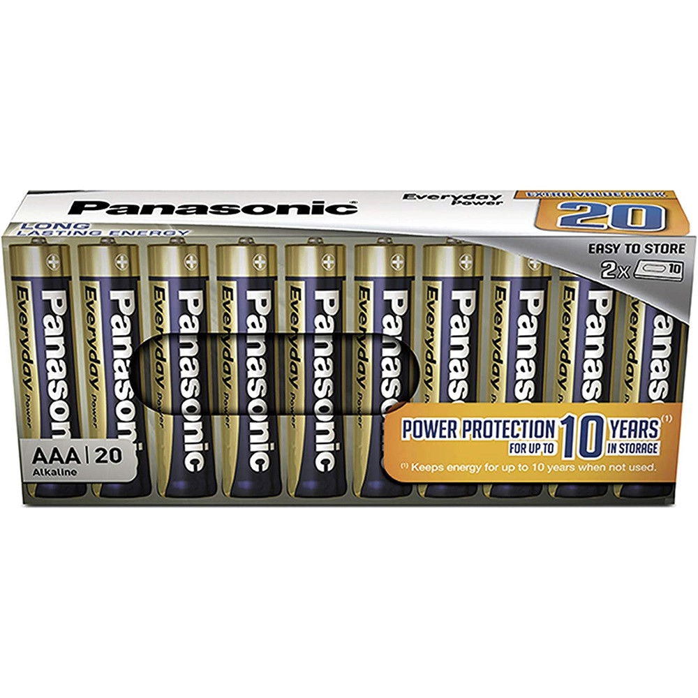 Panasonic LR03EPS-20CBE EVERYDAY POWER alkáli tartós elem, AAA (micro), 20 db/csomag termék fő termékképe
