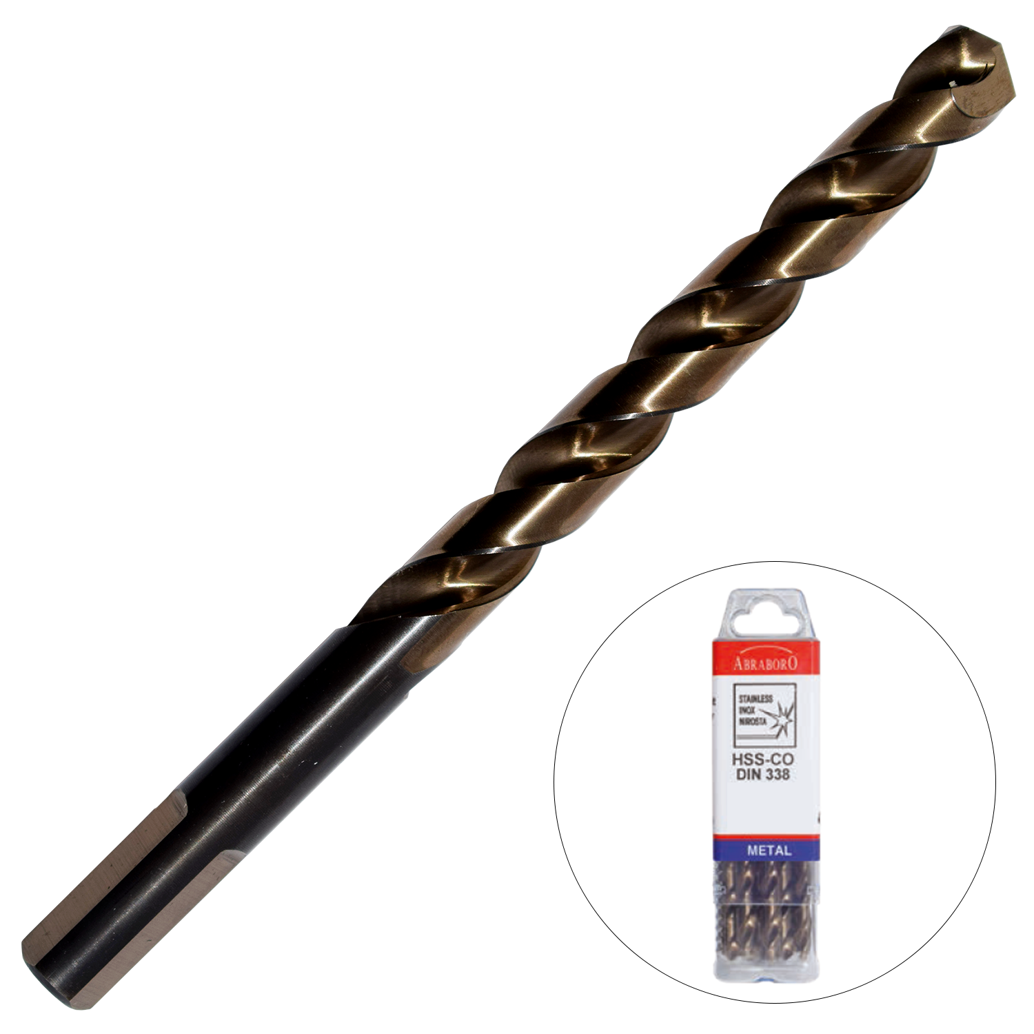 Abraboro 3.5 x 70 / 39 mm HSS-Co multi fémfúró háromszög szárral, 10 db/csomag termék fő termékképe
