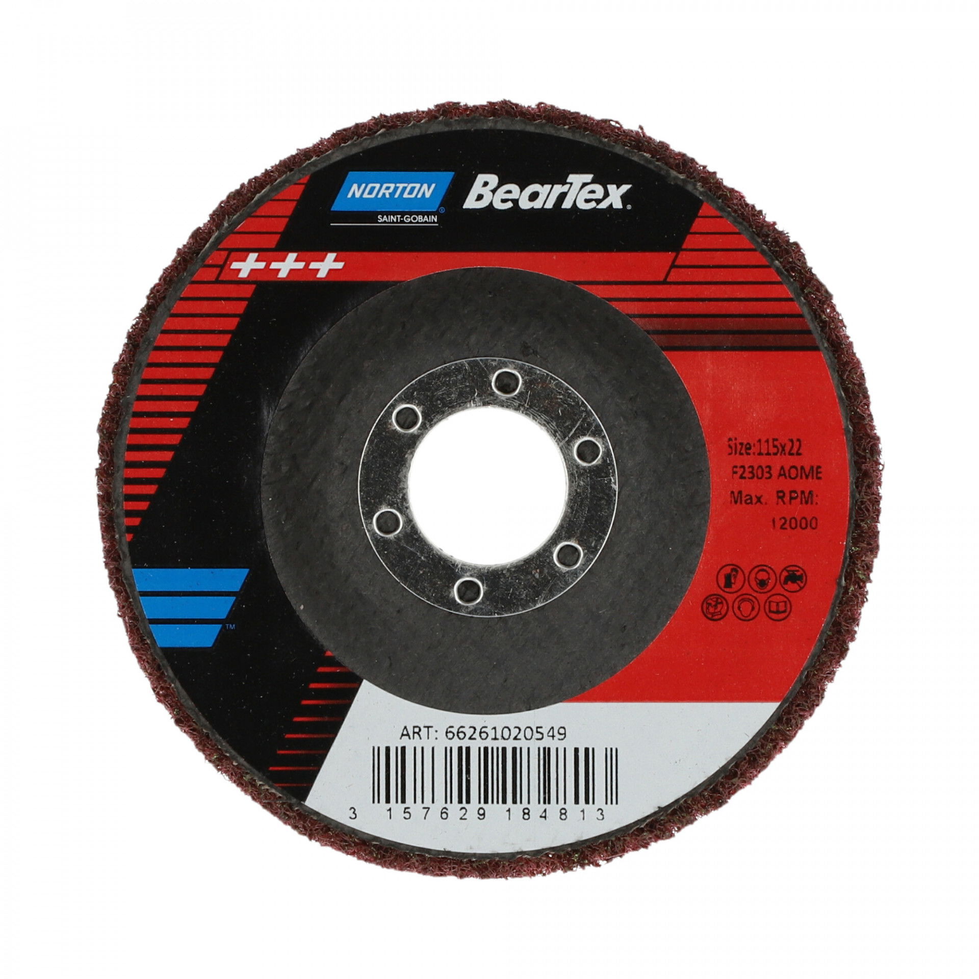 Norton Beartex High Strength tisztítókorong Ø115x10x22 mm, 10 db/csomag termék fő termékképe