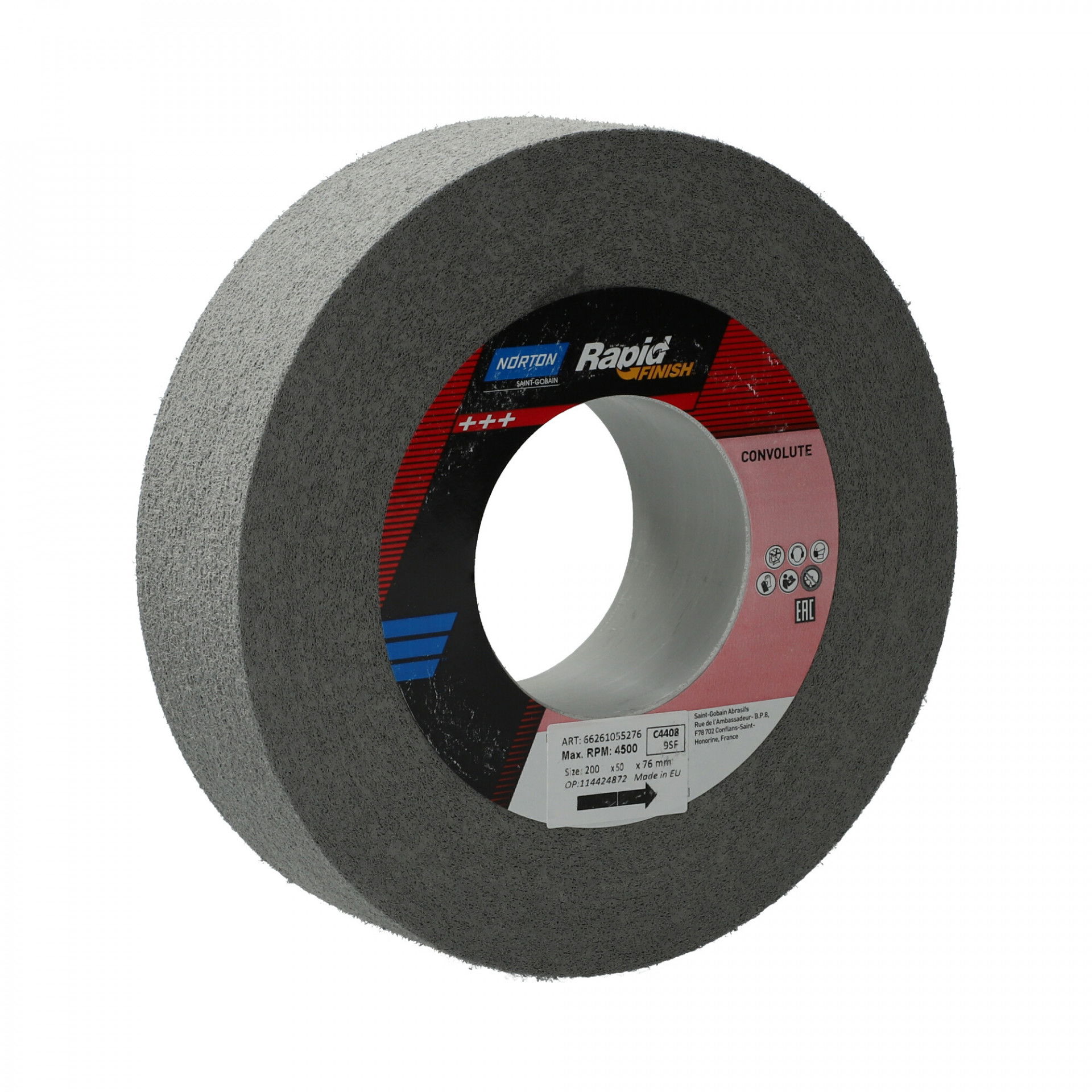 Norton Rapid Finish Series 1000 Long Life rost csiszolókorong 250x25x127mm Medium 8 Alox, 4 db/csomag termék fő termékképe