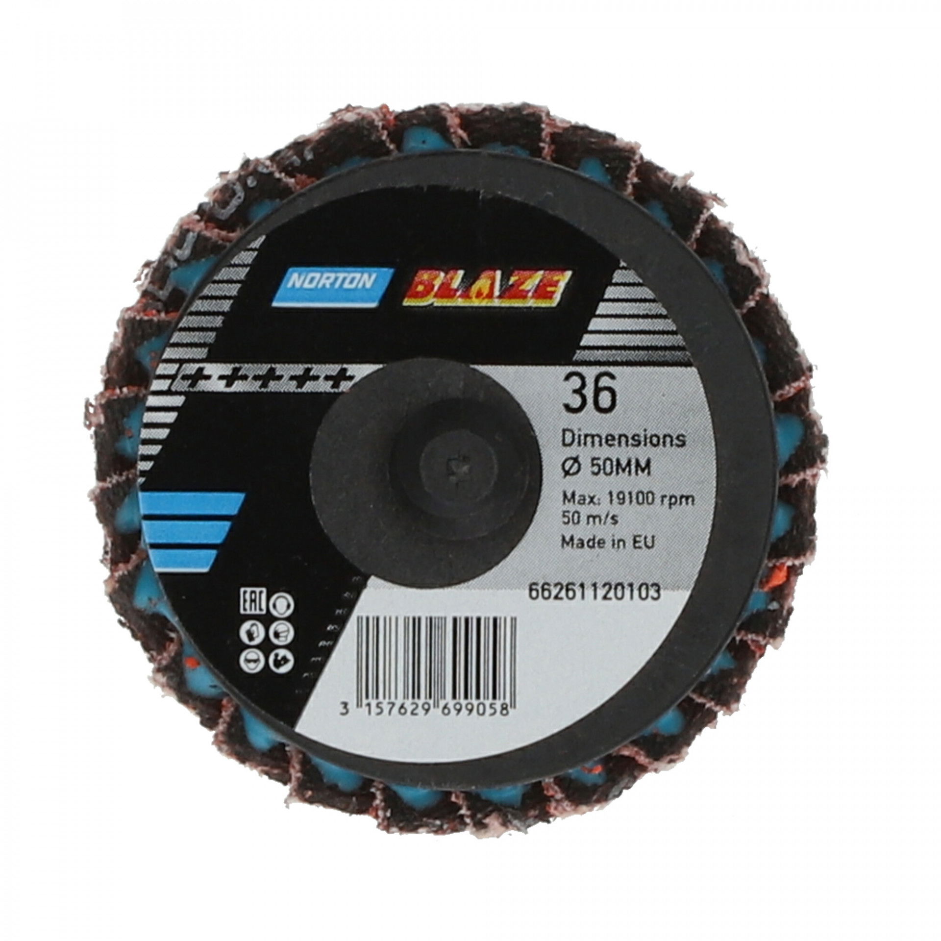 Norton Speedlok Blaze R980P TR lamellás csiszolókorong Ø50mm P36, 10 db/csomag termék fő termékképe