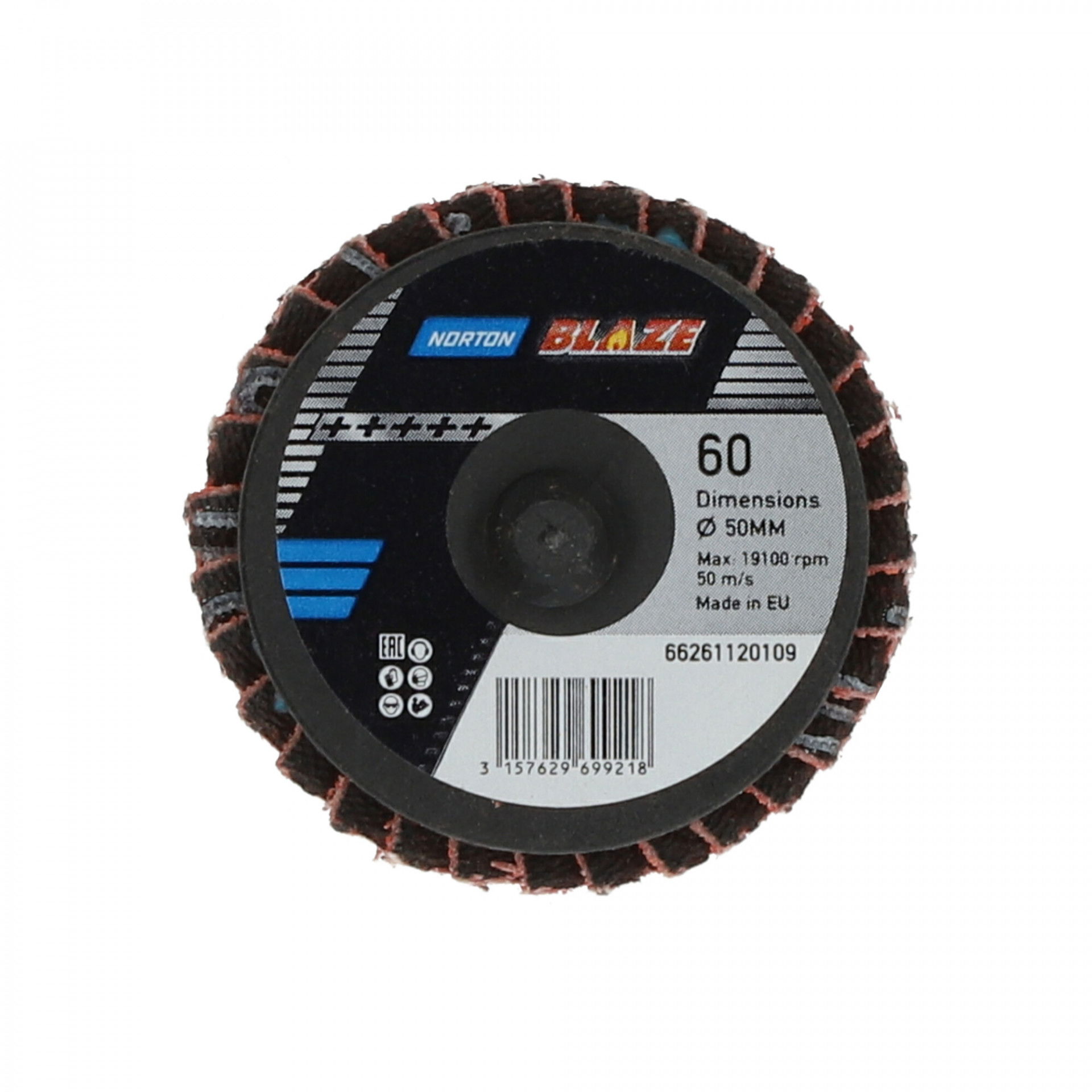 Norton Speedlok Blaze R980P TR lamellás csiszolókorong Ø50mm P60, 10 db/csomag termék fő termékképe
