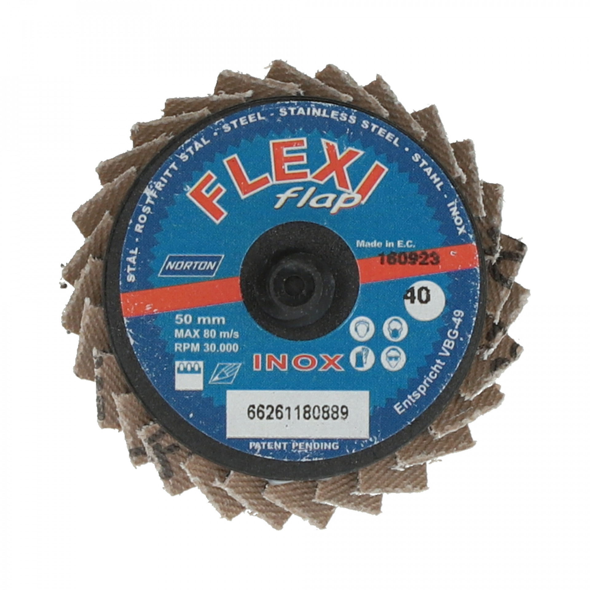 Norton Speedlok Flexi-Flap X-Treme R828 TR lamellás csiszolókorong Ø50mm P40, 10 db/csomag termék fő termékképe