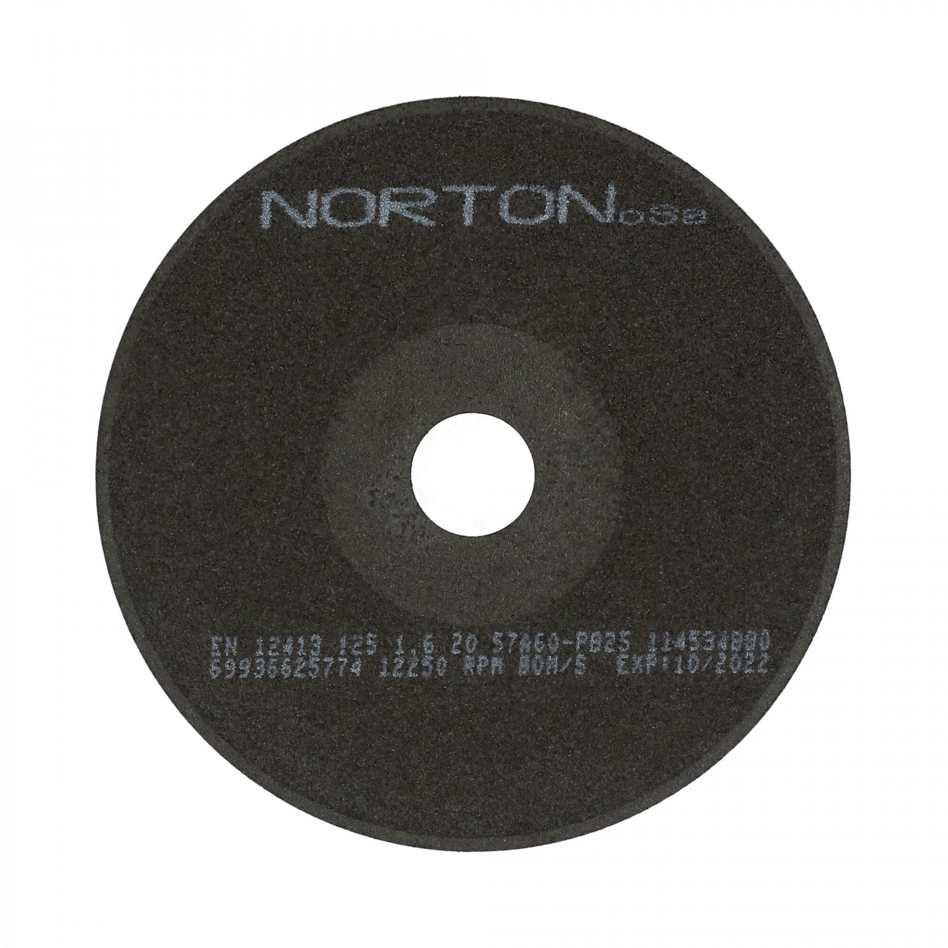 Norton Preciziós gépipari erősítés nélküli vágókorong 125x1,6x20 mm 57A 60 P B25, 25 db/csomag termék fő termékképe