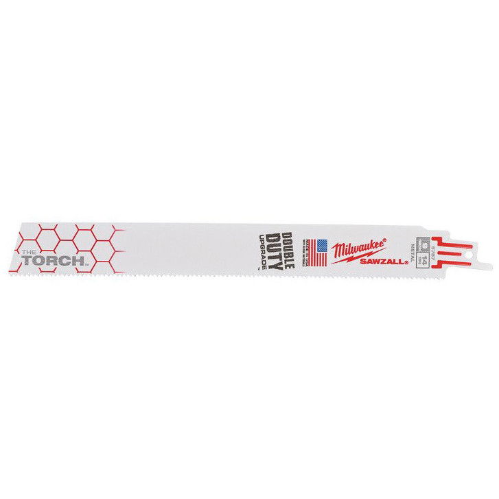 Milwaukee Heavy Duty TORCH™ szablyafűrészlap, bontó, fémhez, Bi-Met, Co, 230 mm, 14 TPi, 25 db/csomag termék fő termékképe