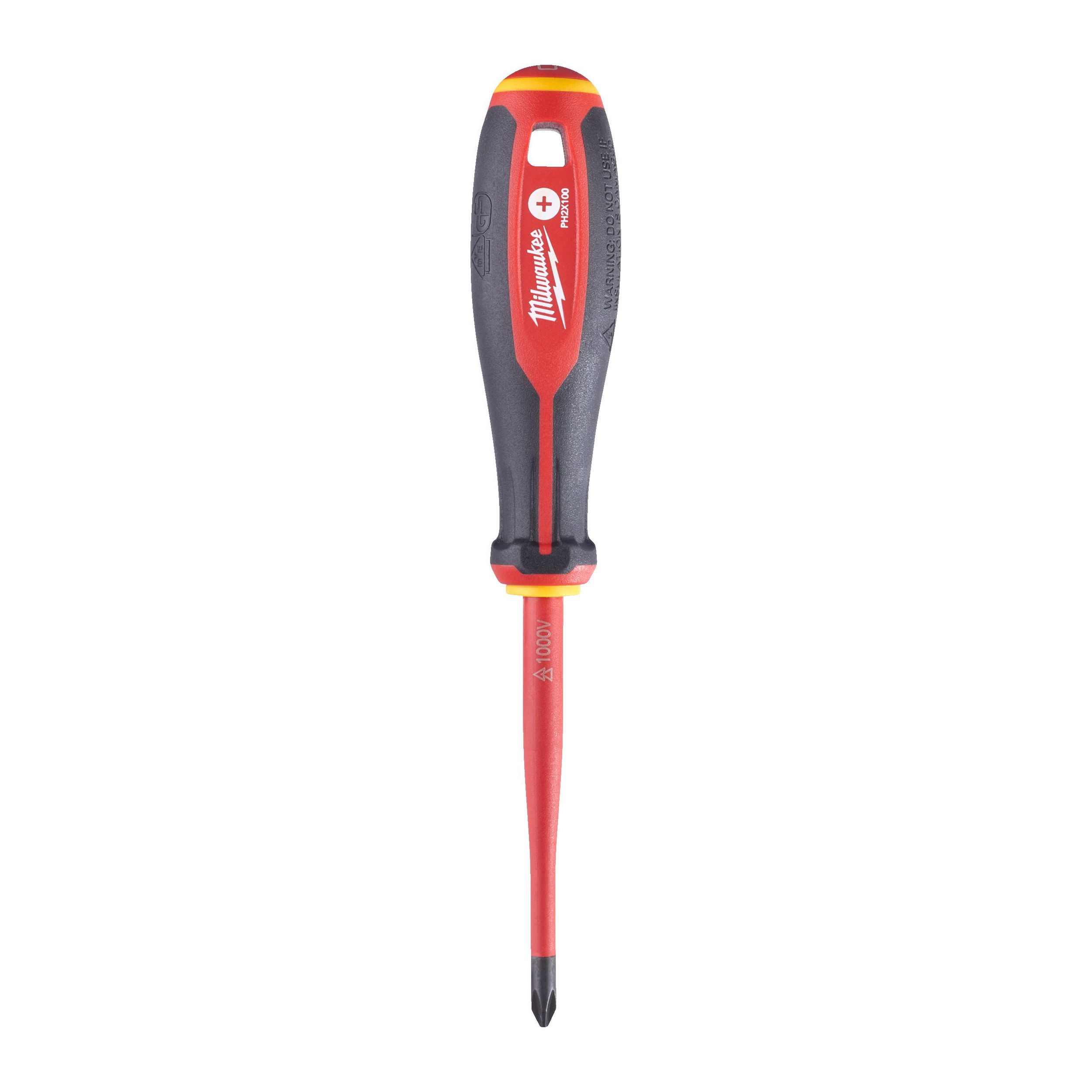 Milwaukee Tri-Lobe VDE szigetelt Phillips csavarhúzó 3-oldalú markolattal, PH3 x 150 mm termék fő termékképe