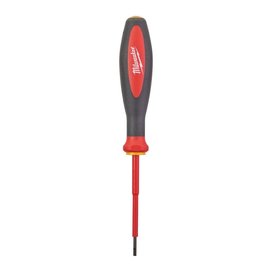Milwaukee Tri-Lobe VDE szigetelt lapos csavarhúzó 3-oldalú markolattal, 0.5 x 3 x 100 mm termék fő termékképe