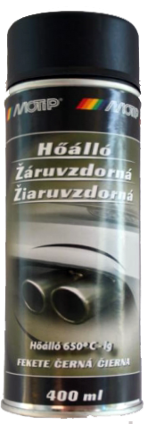 Motip 650 °C-ig hőálló festék spray, fekete, 400 ml termék fő termékképe