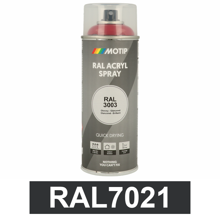 Motip Ipari festék spray, RAL7021, 400 ml termék fő termékképe