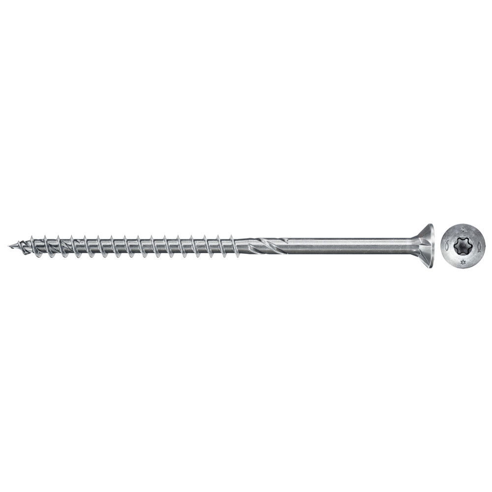 Fischer FPF II CTX25P 5.0 x 120 BC 100 süllyesztett fejű, kékre horganyzott forgácslapcsavar részmenettel, 100 db/csomag termék fő termékképe