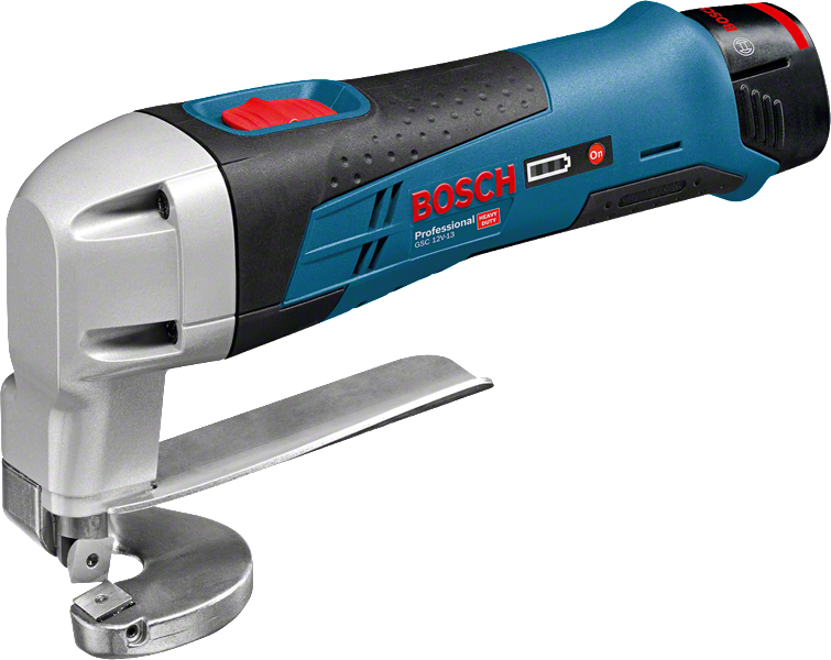 Bosch GSC 12V-13 akkus lemezvágó (2 x 2.0 Ah Li-ion akkuval, L-BOXX-ban) termék fő termékképe