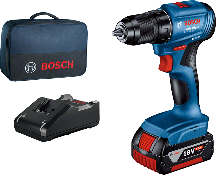 Bosch GSR 185-LI akkus fúró-csavarozó (1 x 4.0 Ah Li-ion akkuval) termék fő termékképe