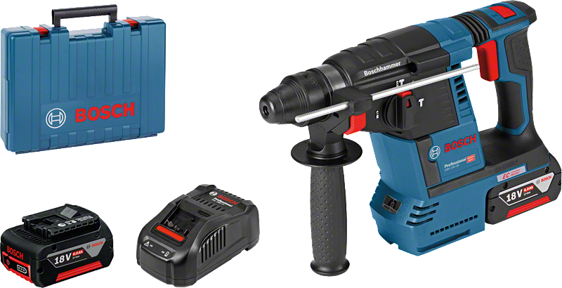 Bosch GBH 18V-26 akkus SDS-plus fúró-vésőkalapács (2 x 6.0 Ah Li-ion akkuval) termék fő termékképe