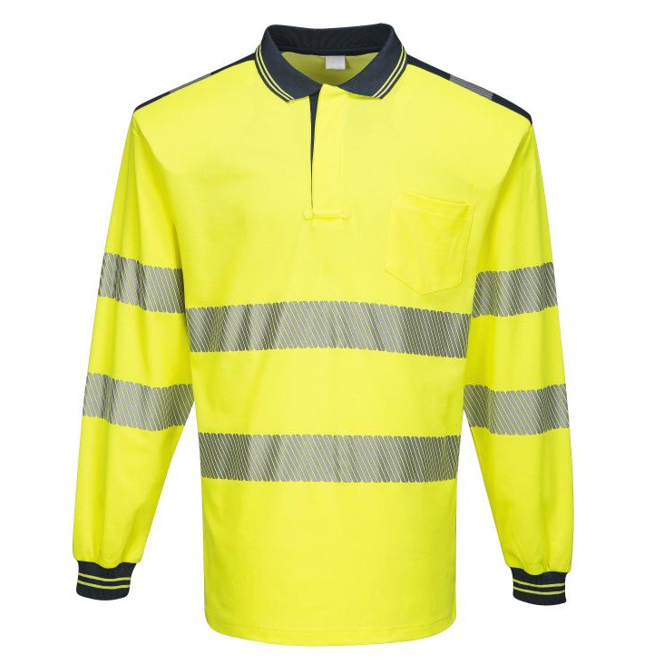 Portwest T184 - PW3 Hi-Vis hosszú ujjú pólóing, sárga/fekete termék fő termékképe